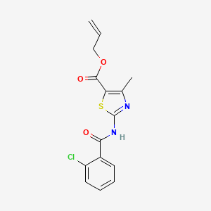 molecular formula C15H13ClN2O3S B4793834 allyl 2-[(2-chlorobenzoyl)amino]-4-methyl-1,3-thiazole-5-carboxylate 
