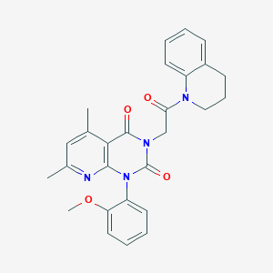 molecular formula C27H26N4O4 B4793842 3-[2-(3,4-dihydro-1(2H)-quinolinyl)-2-oxoethyl]-1-(2-methoxyphenyl)-5,7-dimethylpyrido[2,3-d]pyrimidine-2,4(1H,3H)-dione 