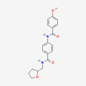 molecular formula C20H22N2O4 B4793888 4-methoxy-N-(4-{[(tetrahydro-2-furanylmethyl)amino]carbonyl}phenyl)benzamide 