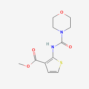 molecular formula C11H14N2O4S B4793913 methyl 2-[(4-morpholinylcarbonyl)amino]-3-thiophenecarboxylate 