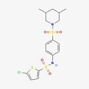 molecular formula C17H21ClN2O4S3 B4793922 5-chloro-N-{4-[(3,5-dimethyl-1-piperidinyl)sulfonyl]phenyl}-2-thiophenesulfonamide 