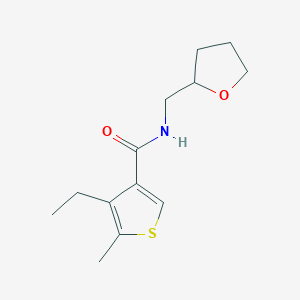 molecular formula C13H19NO2S B4793933 4-ethyl-5-methyl-N-(tetrahydro-2-furanylmethyl)-3-thiophenecarboxamide 