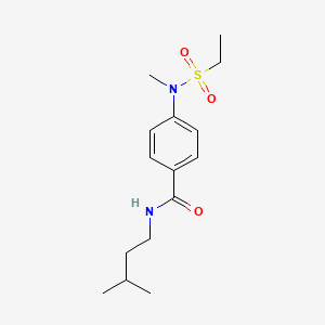 molecular formula C15H24N2O3S B4793934 4-[(ethylsulfonyl)(methyl)amino]-N-(3-methylbutyl)benzamide 