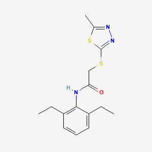 molecular formula C15H19N3OS2 B4793961 N-(2,6-diethylphenyl)-2-[(5-methyl-1,3,4-thiadiazol-2-yl)thio]acetamide 