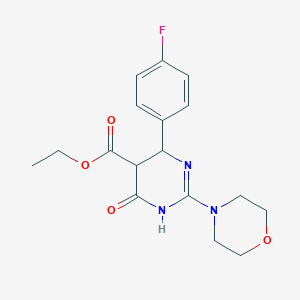molecular formula C17H20FN3O4 B4793969 ethyl 6-(4-fluorophenyl)-2-(4-morpholinyl)-4-oxo-1,4,5,6-tetrahydro-5-pyrimidinecarboxylate 