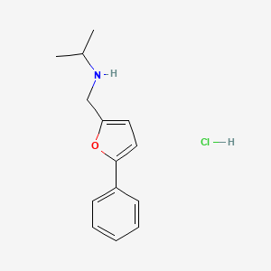 molecular formula C14H18ClNO B4793977 N-[(5-phenyl-2-furyl)methyl]propan-2-amine hydrochloride 
