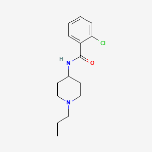 molecular formula C15H21ClN2O B4793989 2-chloro-N-(1-propyl-4-piperidinyl)benzamide 