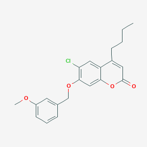 molecular formula C21H21ClO4 B4793991 4-butyl-6-chloro-7-[(3-methoxybenzyl)oxy]-2H-chromen-2-one 