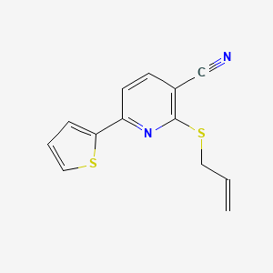 molecular formula C13H10N2S2 B4794007 2-(allylthio)-6-(2-thienyl)nicotinonitrile 