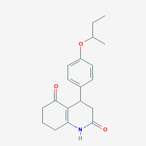 molecular formula C19H23NO3 B4794013 4-(4-sec-butoxyphenyl)-4,6,7,8-tetrahydro-2,5(1H,3H)-quinolinedione 