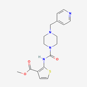 molecular formula C17H20N4O3S B4794021 methyl 2-({[4-(4-pyridinylmethyl)-1-piperazinyl]carbonyl}amino)-3-thiophenecarboxylate 