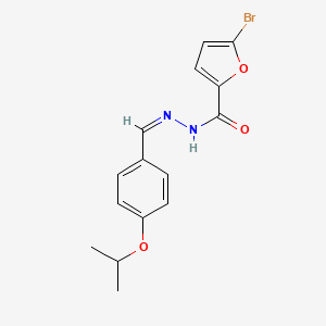 molecular formula C15H15BrN2O3 B4794026 5-bromo-N'-(4-isopropoxybenzylidene)-2-furohydrazide 