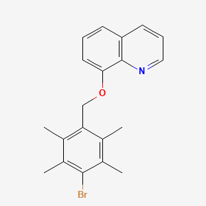 molecular formula C20H20BrNO B4794027 8-[(4-bromo-2,3,5,6-tetramethylbenzyl)oxy]quinoline 