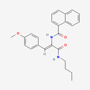 molecular formula C25H26N2O3 B4794048 N-[1-[(butylamino)carbonyl]-2-(4-methoxyphenyl)vinyl]-1-naphthamide 