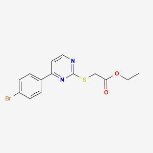 molecular formula C14H13BrN2O2S B4794061 ethyl {[4-(4-bromophenyl)-2-pyrimidinyl]thio}acetate 