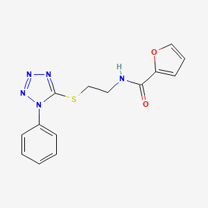 molecular formula C14H13N5O2S B4794067 N-{2-[(1-phenyl-1H-tetrazol-5-yl)thio]ethyl}-2-furamide 