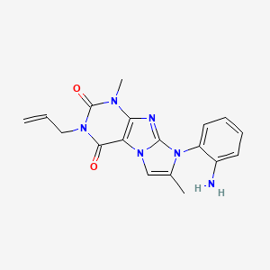 molecular formula C18H18N6O2 B4794078 3-allyl-8-(2-aminophenyl)-1,7-dimethyl-1H-imidazo[2,1-f]purine-2,4(3H,8H)-dione CAS No. 915924-94-6