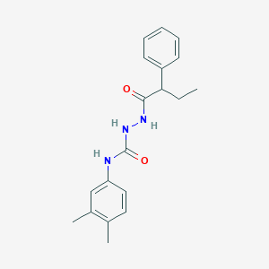 molecular formula C19H23N3O2 B4794098 N-(3,4-dimethylphenyl)-2-(2-phenylbutanoyl)hydrazinecarboxamide 
