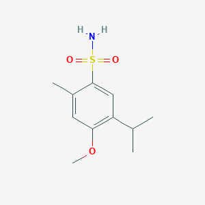 molecular formula C11H17NO3S B479411 4-甲氧基-2-甲基-5-(丙烷-2-基)苯-1-磺酰胺 CAS No. 669703-02-0