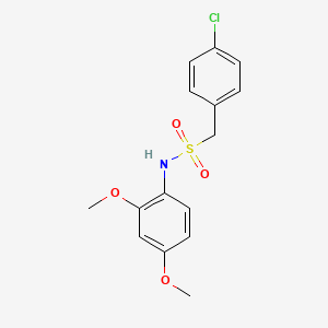 molecular formula C15H16ClNO4S B4794113 1-(4-chlorophenyl)-N-(2,4-dimethoxyphenyl)methanesulfonamide 