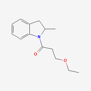 molecular formula C14H19NO2 B4794150 1-(3-ethoxypropanoyl)-2-methylindoline 