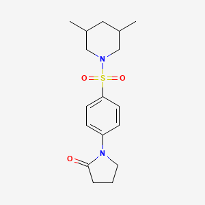 molecular formula C17H24N2O3S B4794161 1-{4-[(3,5-dimethyl-1-piperidinyl)sulfonyl]phenyl}-2-pyrrolidinone 