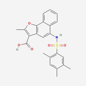 molecular formula C23H21NO5S B4794171 2-methyl-5-{[(2,4,5-trimethylphenyl)sulfonyl]amino}naphtho[1,2-b]furan-3-carboxylic acid 