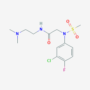 molecular formula C13H19ClFN3O3S B4794179 N~2~-(3-chloro-4-fluorophenyl)-N~1~-[2-(dimethylamino)ethyl]-N~2~-(methylsulfonyl)glycinamide 