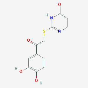 molecular formula C12H10N2O4S B4794220 1-(3,4-dihydroxyphenyl)-2-[(4-hydroxy-2-pyrimidinyl)thio]ethanone 