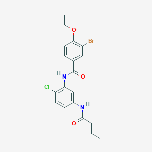 molecular formula C19H20BrClN2O3 B4794259 3-bromo-N-[5-(butyrylamino)-2-chlorophenyl]-4-ethoxybenzamide 
