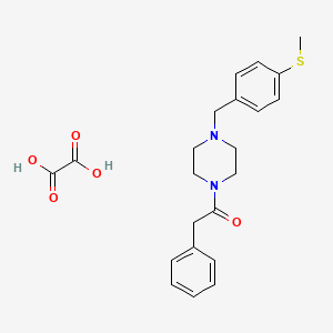 molecular formula C22H26N2O5S B4794273 1-[4-(methylthio)benzyl]-4-(phenylacetyl)piperazine oxalate 