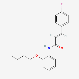 molecular formula C19H20FNO2 B4794281 N-(2-butoxyphenyl)-3-(4-fluorophenyl)acrylamide 