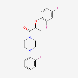 molecular formula C19H19F3N2O2 B4794288 1-[2-(2,4-difluorophenoxy)propanoyl]-4-(2-fluorophenyl)piperazine 