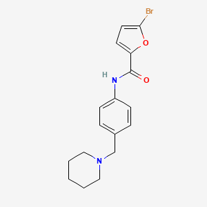molecular formula C17H19BrN2O2 B4794308 5-bromo-N-[4-(1-piperidinylmethyl)phenyl]-2-furamide 