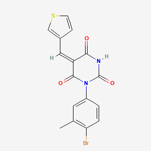molecular formula C16H11BrN2O3S B4794330 1-(4-bromo-3-methylphenyl)-5-(3-thienylmethylene)-2,4,6(1H,3H,5H)-pyrimidinetrione 