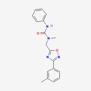 molecular formula C18H18N4O2 B4794357 N-methyl-N-{[3-(3-methylphenyl)-1,2,4-oxadiazol-5-yl]methyl}-N'-phenylurea 