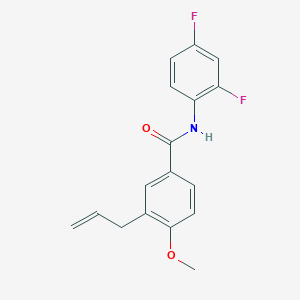 molecular formula C17H15F2NO2 B4794380 3-allyl-N-(2,4-difluorophenyl)-4-methoxybenzamide 