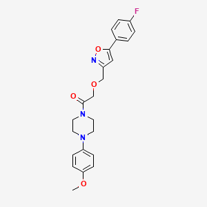 molecular formula C23H24FN3O4 B4794414 1-({[5-(4-fluorophenyl)-3-isoxazolyl]methoxy}acetyl)-4-(4-methoxyphenyl)piperazine 