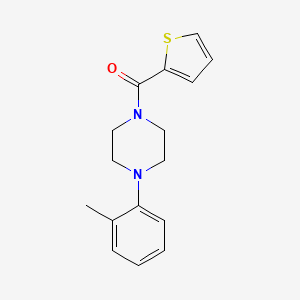 molecular formula C16H18N2OS B4794452 1-(2-methylphenyl)-4-(2-thienylcarbonyl)piperazine 