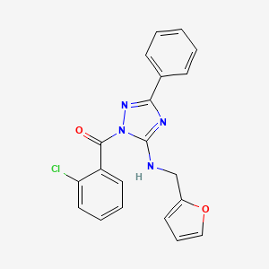 molecular formula C20H15ClN4O2 B4794459 1-(2-chlorobenzoyl)-N-(2-furylmethyl)-3-phenyl-1H-1,2,4-triazol-5-amine 