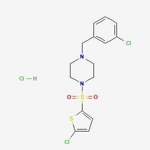 molecular formula C15H17Cl3N2O2S2 B4794482 1-(3-chlorobenzyl)-4-[(5-chloro-2-thienyl)sulfonyl]piperazine hydrochloride 