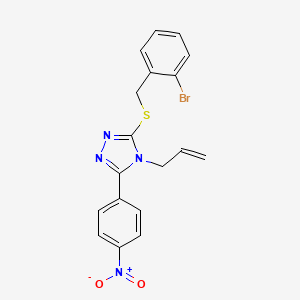 molecular formula C18H15BrN4O2S B4794509 4-allyl-3-[(2-bromobenzyl)thio]-5-(4-nitrophenyl)-4H-1,2,4-triazole 