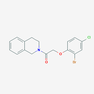 molecular formula C17H15BrClNO2 B4794514 2-[(2-bromo-4-chlorophenoxy)acetyl]-1,2,3,4-tetrahydroisoquinoline 