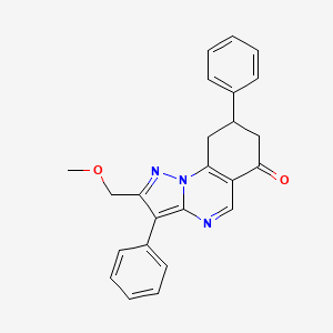 molecular formula C24H21N3O2 B4794530 2-(methoxymethyl)-3,8-diphenyl-8,9-dihydropyrazolo[1,5-a]quinazolin-6(7H)-one 