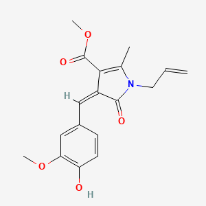 molecular formula C18H19NO5 B4794534 methyl 1-allyl-4-(4-hydroxy-3-methoxybenzylidene)-2-methyl-5-oxo-4,5-dihydro-1H-pyrrole-3-carboxylate 