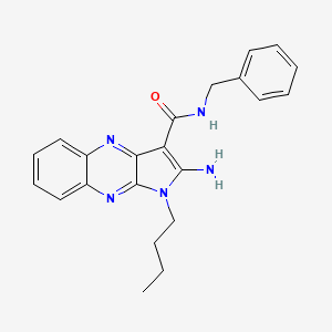 molecular formula C22H23N5O B4794567 2-amino-N-benzyl-1-butyl-1H-pyrrolo[2,3-b]quinoxaline-3-carboxamide 