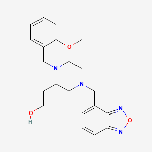molecular formula C22H28N4O3 B4794612 2-[4-(2,1,3-benzoxadiazol-4-ylmethyl)-1-(2-ethoxybenzyl)-2-piperazinyl]ethanol 