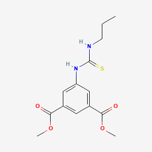 molecular formula C14H18N2O4S B4794644 dimethyl 5-{[(propylamino)carbonothioyl]amino}isophthalate 