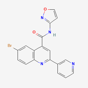 molecular formula C18H11BrN4O2 B4794650 6-bromo-N-3-isoxazolyl-2-(3-pyridinyl)-4-quinolinecarboxamide 
