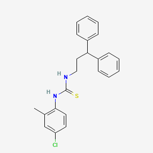 molecular formula C23H23ClN2S B4794656 N-(4-chloro-2-methylphenyl)-N'-(3,3-diphenylpropyl)thiourea 